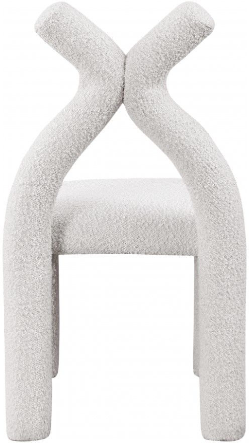 Meridian Furniture Xena Cream Upholstered Dining Side Chair-3