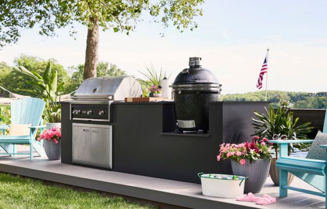 LYNX® Kamado 23" Gloss Black Tabletop Charcoal Grill-1