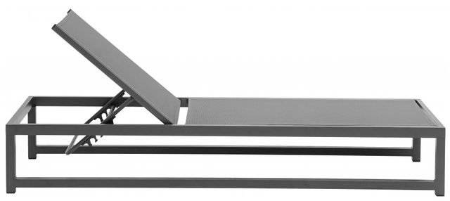 Meridian Furniture Maldives Grey Aluminum Outdoor Patio Adjustable Chaise Lounge Chair-2
