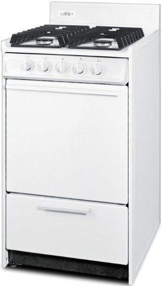 Summit® 20” White Freestanding Gas Range-2