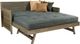 Kodiak Furniture Marisa Linen Aqua/Weathered Gray Twin Daybed with Mattress and Pop Up -0