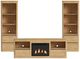 Elements International Rosalie 4-Piece Natural Entertainment Unit with 82" TV Console-0