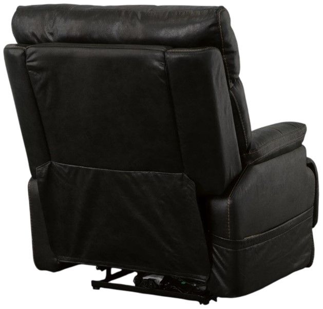Flexsteel® Clive Peppercorn Power Recliner with Power Headrest and Lumbar-2
