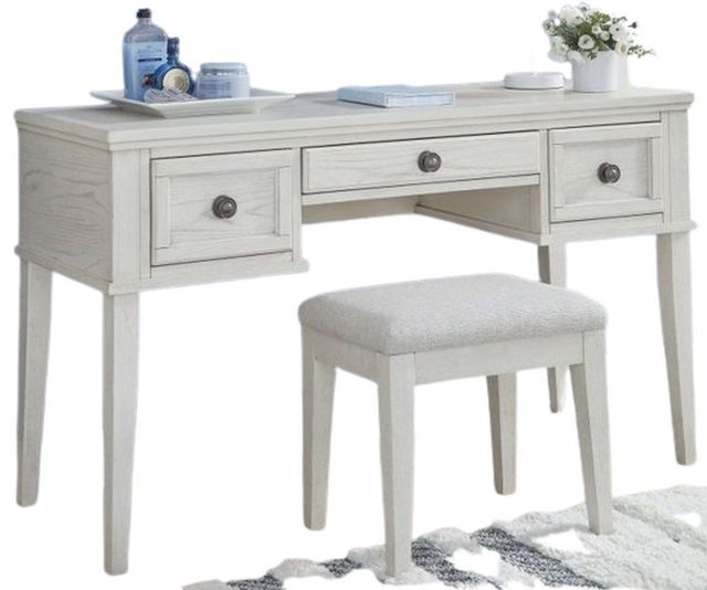 Signature Design by Ashley® Robbinsdale Antique White Vanity with Stool
