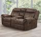 Furniture of America® Agata Brown Manual Glider Reclining Loveseat-2