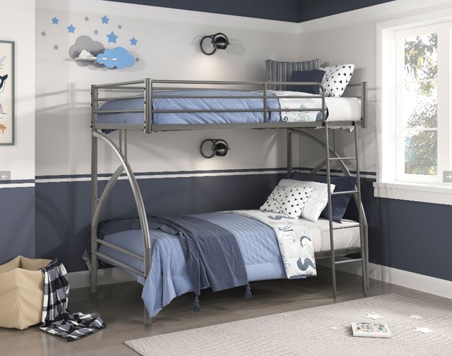 Homelegance® Bailey Gray Youth Twin Over Twin Bunk Bed-1