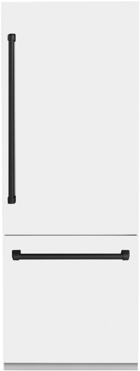 ZLINE Autograph Edition 30" 16.1 Cu. Ft. White Matte Built-In Bottom Freezer Refrigerator-0