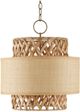 Currey & Company Isola Khaki/Natural Pendant Lighting-1