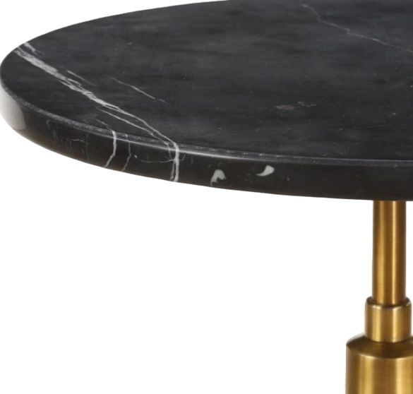 Uttermost® Rosston Black End Table with Brass Tripod-3