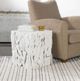 Uttermost® Teak Root White Bunching Cube Ottoman-1