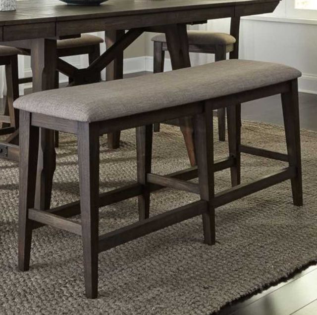 Liberty Furniture Double Bridge Dark Chestnut/Gray Counter Bench-1