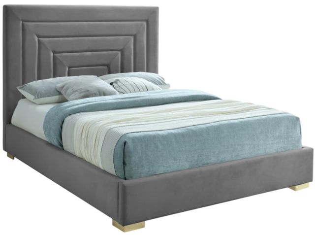 Meridian Furniture Nora Gray Queen Upholstered Panel Bed-0