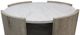 American Wholesale Furniture Rainier Marble Top Cocktail Table with Brown Base-1