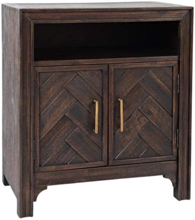 Jofran Inc. Gramercy Dark Chevron Accent Table-0