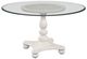 American WoodCrafters Rodanthe Glass Top Dining Table with Dove White Base-0