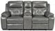 Mazin Furniture Primus Grey Power Reclining Loveseat with Center Console-1