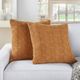 Nourison Home™ Lifestyle 2-Piece Gold Cotton Knitted Throw Pillows Set-2