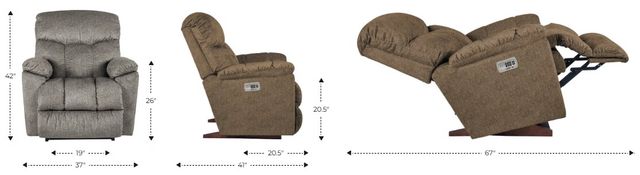 La-Z-Boy® Morrison Sable Power Rocking Recliner with Headrest-2