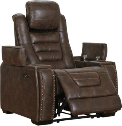 Signature Design by Ashley® Game Zone 3-Piece Bark Living Room Set with Power Reclining Sofa-3