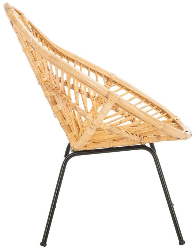 Safavieh Elisa Black/Natural Accent Chair-2