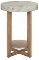 Liberty Furniture Danby Alabaster Chairside Table with Nutmeg Base-2