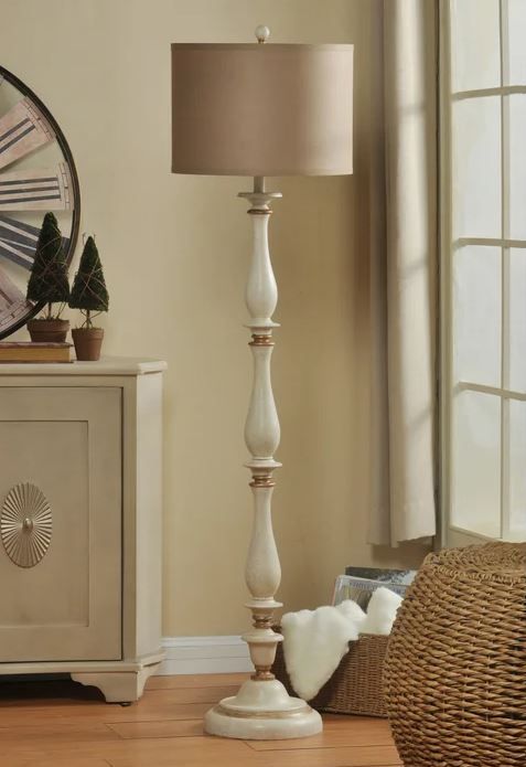 Stylecraft Light Brown/White Floor Lamp-4