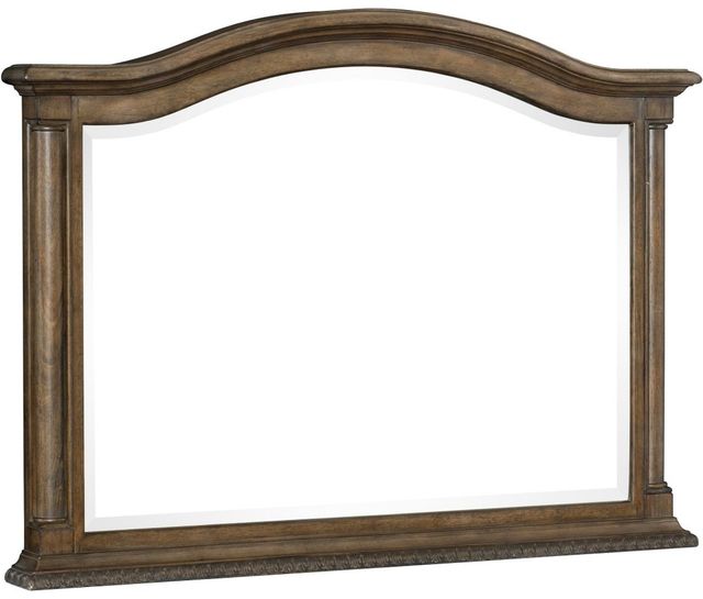 Mazin Furniture Rachelle Weathered Pecan Mirror-2