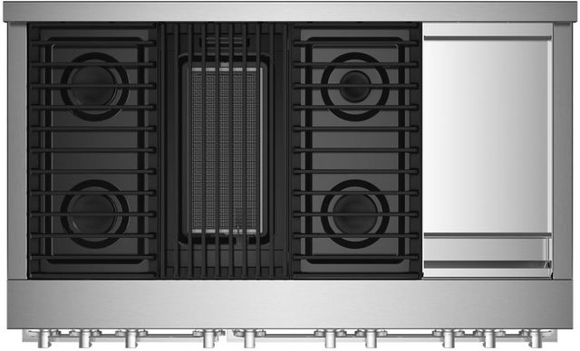 JennAir® Noir™ 48" Stainless Steel Pro Style Natural Gas Range with Griddle and Grill-2