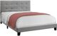 Monarch Specialties Inc. Grey Linen Queen Bed-0