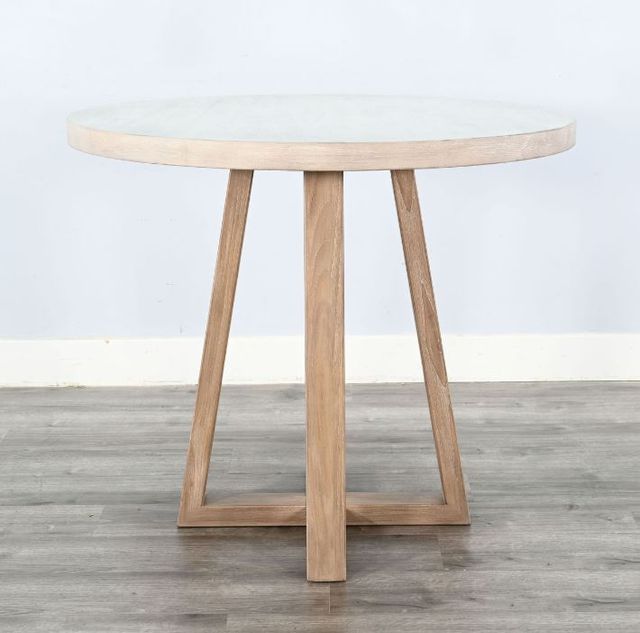 Sunny Designs™ Rowan Light Gray Counter Table with Wheat Base-1