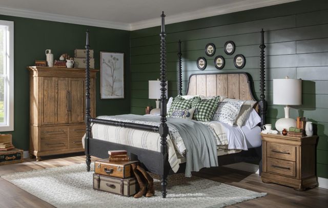 Legacy Classic Vintage Market Barnwood Oak 2-Drawer Nightstand-1