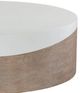 Century® Outdoor Complements Danny White Concrete/Wooden Outdoor Cocktail Table with Brown Base-1