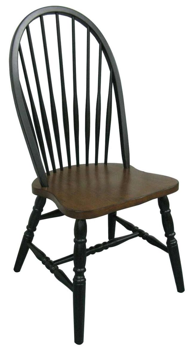 TEI SmartBuy Black/Cherry Rub-thru Side Chair