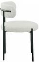 Meridian Furniture Beacon Cream/Black Boucle Upholstered Dining Chair-3