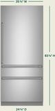 Café™ 36" 20.1 Cu. Ft. Stainless Steel Built-In Bottom Freezer Refrigerator-3