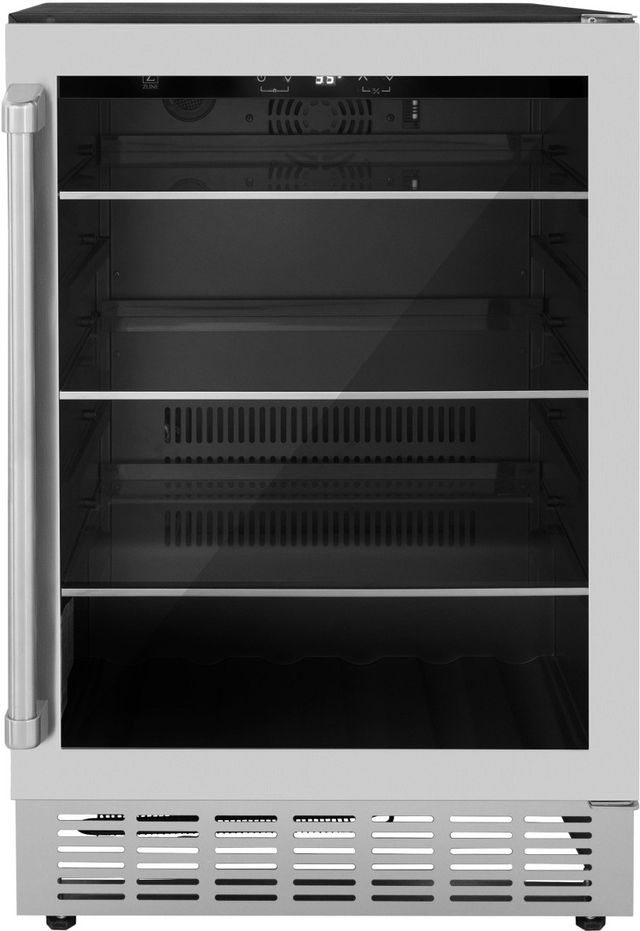 ZLINE 24" Stainless Steel Freestanding Beverage Center -0