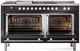 Ilve® Professional Plus II 60" Glossy Black Pro Style Dual Fuel Range-1