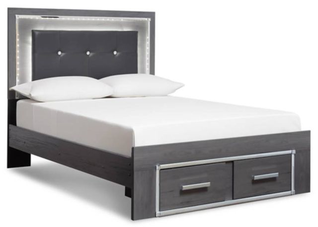 Signature Design by Ashley® Lodanna 5-Piece Gray Queen Panel Storage Bed Set-1
