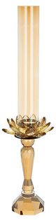 A & B Home Yellow Glass Candle Holder-0