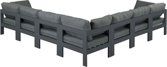 Meridian Furniture Nizuc 7-Piece Grey Outdoor Patio Modular Sectional Set-2
