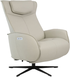 Fauteuil inclinable pivotant Modern Living en cuir Fjords®
