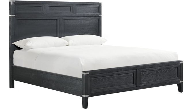 Intercon Laguna Weathered Steel Storage  King Panel Bed-1