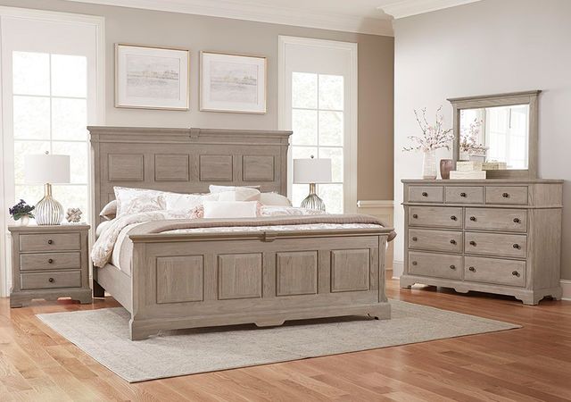 Artisan & Post by Vaughan-Bassett Heritage Graystone Queen Panel Mansion Bed-1
