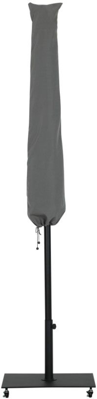 Meridian Furniture Fiji Black/Matte Black Aluminum Outdoor Patio Umbrella and Base-2