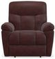 La-Z-Boy® Morrison Burgundy Leather Power Rocking Recliner with Headrest-1