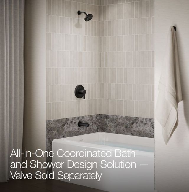 KOHLER® Elate® Rite-Temp® Matte Black 1.75 GPM Bath and Shower Trim Kit-3