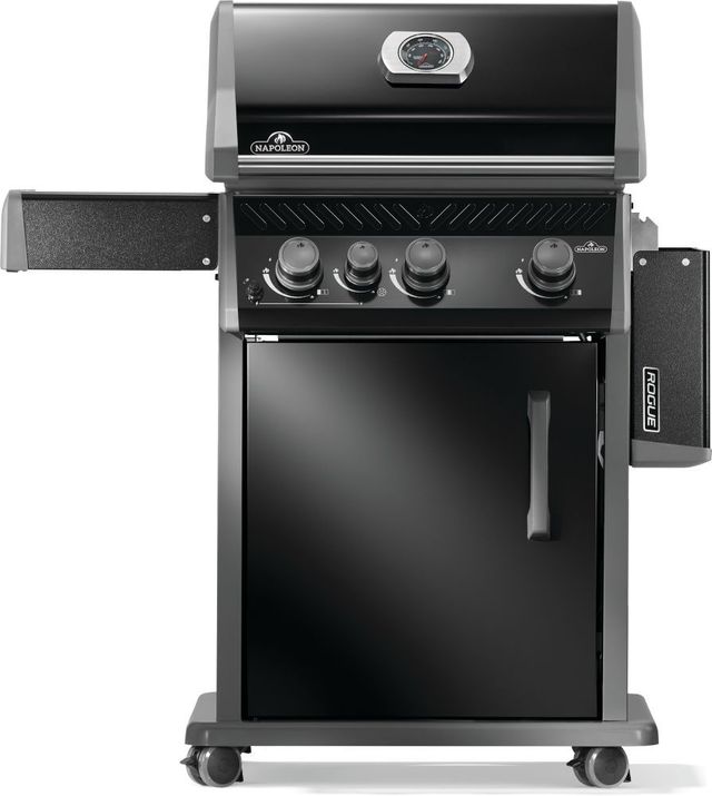Napoleon Rogue® 425 SB 3-Burner Black Freestanding Liquid Propane Grill with Range Side Burner-4