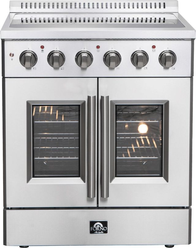 FORNO® Galiano 30" Stainless Steel Pro Style Electric Range-0