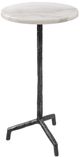 Uttermost® Puritan White Drink Table with Rustic Aged Black Base-0