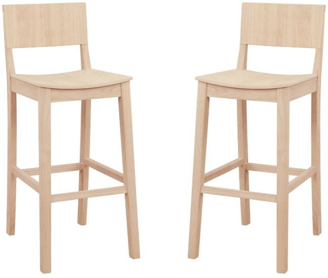 Linon Kentucky 2-Piece Unfinished Bar Stool Set-0